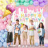 Ice Cream Themed Birthday Party Decorations for Girls,Balloon Garland Arch Kit with Happy Birthday Backdrop - Complete Party Supplies for Kids’ Sw...
