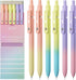 Mr. Pen- Retractable Gel Pens, 6 Pack, Gradient Color Barrels, Black Gel Pens, Fast Dry, Gel Pens Fine Point 0.5mm, Retractable Pens, Cute Pens, G...