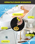 Drain Clog Remover Tool, 30 Inch Sink Snake Hair Clog Remover with Rotating Handle and 7 Wand Spares, Anti-Break Nylon Drain Hair Remover Plumbing...