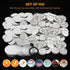 BEAMNOVA 100 Sets of Metal Button Supplies Blank 32mm / 1.26 in (Approx. 1-1/4 inch) for Button Maker Machine, Slick Metallic Back, Badge Making P...