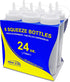 New Star Foodservice 26238 Squeeze Bottles, Plastic, Wide Mouth, 24 oz, Clear, Pack of 6...