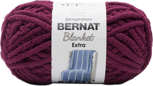Bernat, Burgundy Plum BLANKET EXTRA VELVETEAL, 1 Pack......