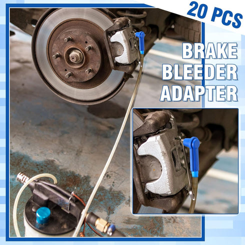 20 Pcs Brake Bleeder Kit Brake Bleeder Adapter Brake Oil Change Tool Connector Brake Bleeding Tool Car Oil Bleeder Pump Exchange Adapter for Cars ...