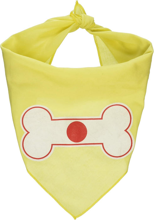 Mirage Pet Products Bone Flag Japan Screen Print Bandana for Pets, Small, Yellow...