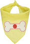 Mirage Pet Products Bone Flag Japan Screen Print Bandana for Pets, Small, Yellow...