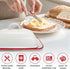 Vintage Farmhouse Red Rim Enamel Butter Dish - Vintage Retro Keeper for Kitchen, Countertop & Fridge – Unique Handmade White Container for West/Ea...