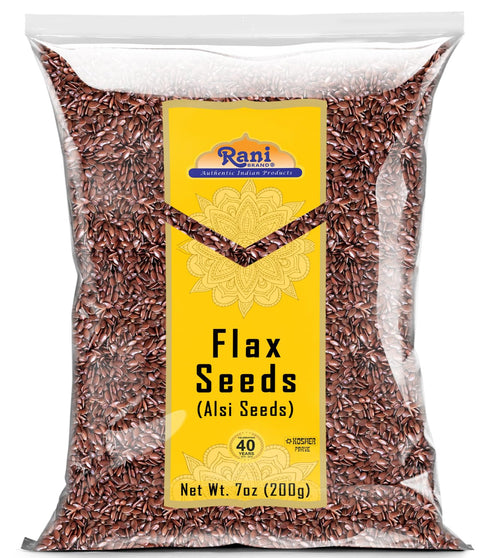Rani Flax Seeds Whole Raw (Alsi, Linum usitatissimum) 7oz (200g) ~ All Natural | Gluten Friendly | Non-GMO | Kosher | Vegan | Indian Origin...