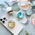 Translucent Clear Phone Grip with Expanding Kickstand,Cell Phone Collapsible Stand White Shell Pattern Design for Smartphones...