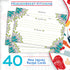 Meadowsweet Kitchens Recipe Card Set - 40 Double Sided Recipe Cards 4 x 6 Inch, Perfect Size Blank Cards for a Recipe Card Box, Make Your Own Pers...