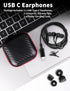 USB C Headphone for Samsung A53 S54 S22 S23 S21 S20 FE Wired Earbuds Magnetic in-Ear Type C Earphone with Microphone Stereo Noise Canceling for Ga...