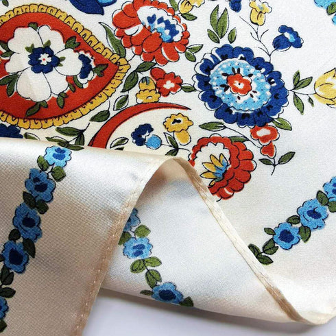 MEISEE Mulberry Silk Scarfs Women Small Square Scarf 21" x 21" Breathable Lightweight Neckerchief Headscarf...