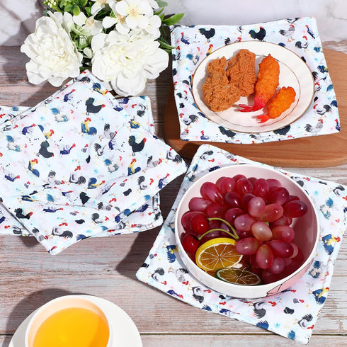 Cunhill Cotton Microwave Bowl Holders Bowl Hot Pads Heat Resistant Bowl Potholders Multipurpose Holders Quilted Bowl Cozy for Soup Bowl Hot Pads K...