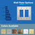 LIDER Dual Decorator Metal Wall Plate, Impact Resistant, Metal Outlet Receptacle/Light Switch Cover, 430 Stainless Steel, Modern Upgrade, Mid-Size...