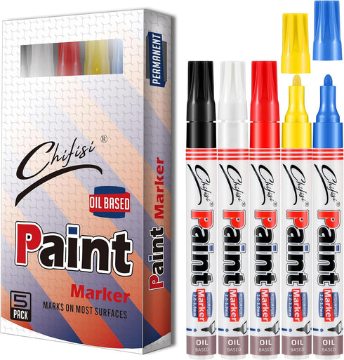 Permanent Paint pens,Never Fade Paint Pens,Medium Tip Quick Dry And Waterproof Permanent Oil-Based Paint Marker Pens For Rock,Plastic,Wood,Metal,F...