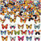 200Pcs Wooden Butterfly Buttons Bulk - 1 Inch Decorative Butterfly Buttons with 2 Holes for Craft DIY Sewing...