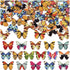 200Pcs Wooden Butterfly Buttons Bulk - 1 Inch Decorative Butterfly Buttons with 2 Holes for Craft DIY Sewing...