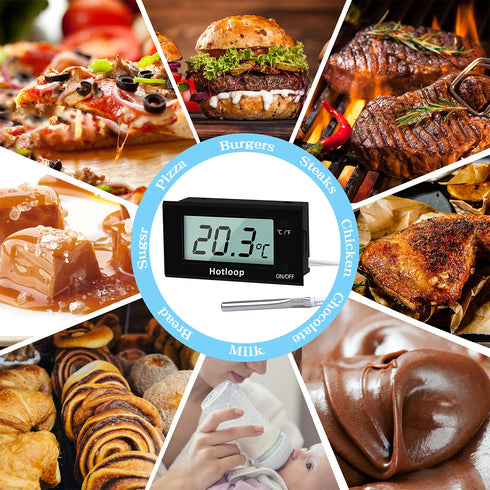 Digital Oven Thermometer Heat Resistant up to 572°F/300°C, LCD...
