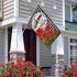 Home Decorative Welcome to Our Porch Geranium Spring Summer House Flag, Flower Black White Buffalo Plaid Check Garden Yard Outside Decoration, Fal...