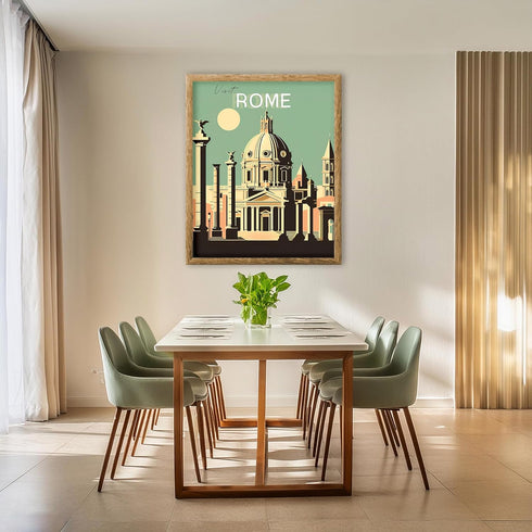 Posterizer 1 pcs-travel poster-Visit Rome-Adventure Wall Art Gift for Men Women Entrepreneur Teens Decor for Beach House- unframed wall art...