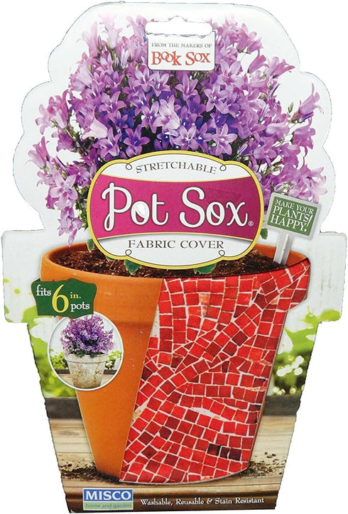 Set of 2-4" Brick Design Home and Garden Modern Pot Sox Flowerpot Cover - Great for Indoor and Outdoor!...