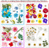 153 Pcs Dried Pressed Flowers for Crafts, Real Pressed Wildflowers Natural Dry Leaves Bulk with Tweezer for Epoxy Resin Jewelry Molds, Candle Soap...