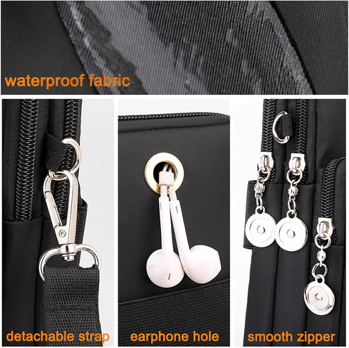 Women Crossbody Bags Zipper Waterproof Nylon Wallet Cellphone Purse Ladies Shoulder Bag Wristlet Handbag...