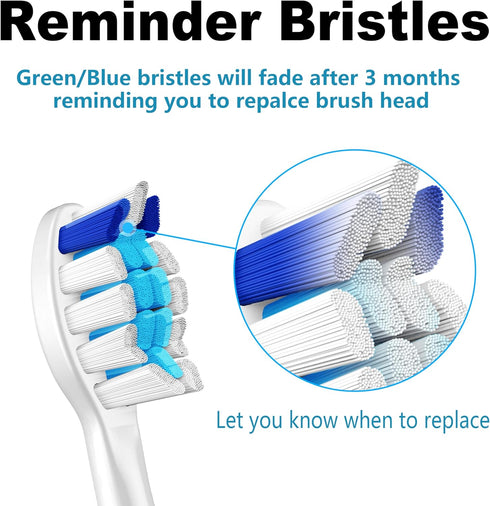 Replacement Toothbrush Heads for Philips Sonicare Replacement Heads, Compatible with Phillips Sonicare Replacement Brush Heads(10 Pack,Black)...
