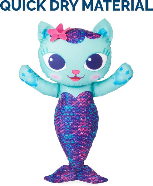 Swimways Gabby’s Dollhouse Mercat Swim Huggable, Gabby’s Dollhouse Toys, Bath Toys & Beach Toys, Floating Water Stuffed Animal for Kids Aged 1 & U...