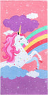 Softerry Rainbow Unicorn Velour Beach Towel for Kids 28in x 55in 100% Cotton (1 Towel 28" x 55", Pink)...