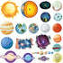 65pcs Space Vinyl Stickers Pack for Laptop Water Bottle, Solar System Stars Planets Waterproof Stickers for Kids Teachers Students, Astronaut Gala...