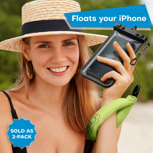 Waterproof Camera Floaty (2-Pack) – Floating Strap for Action Cameras, GoPro Accessories, DJI Floating Handle, Phone Floating Strap, and Pool Floa...