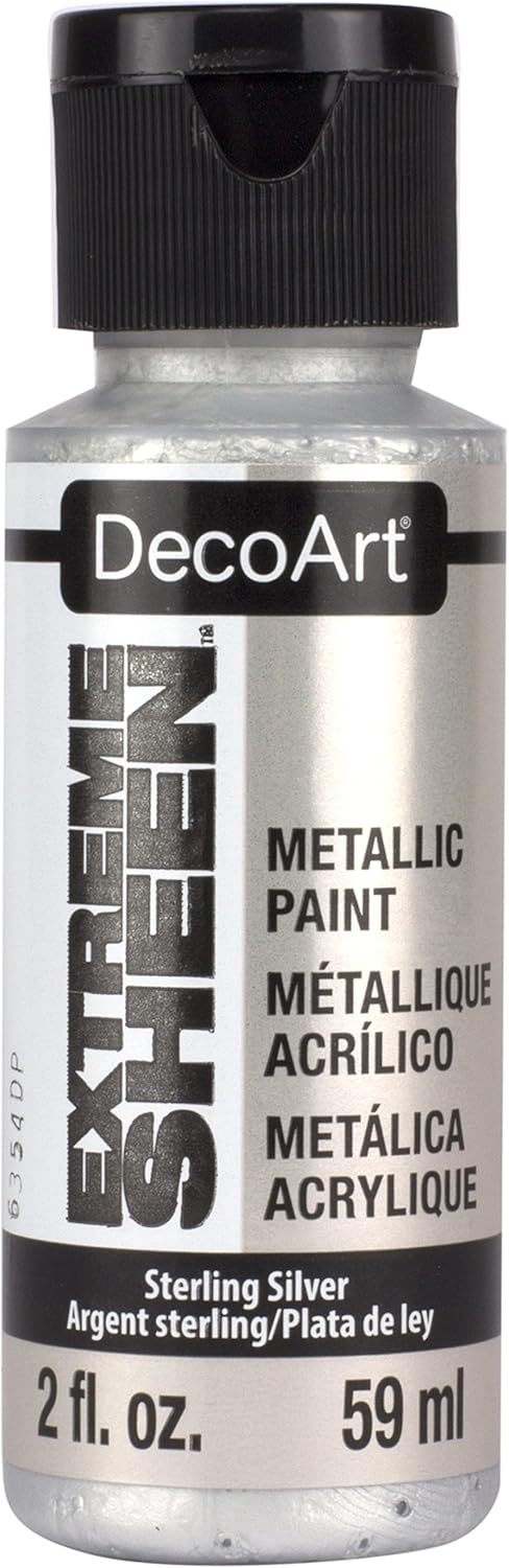 DecoArt 2 Ounce, Sterling Silver Extreme Sheen Acrylic Paint, 2 Fl Oz (Pack of 1)...