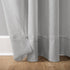 No. 918 Erica Crushed Sheer Voile Rod Pocket Curtain Panel, 51" x 63", Silver Gray...