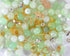 120g Random Glass Beads Kit for Jewelry Making, 6-10mm Round Crystal Glass Beads for Bracelet Making (Green)...
