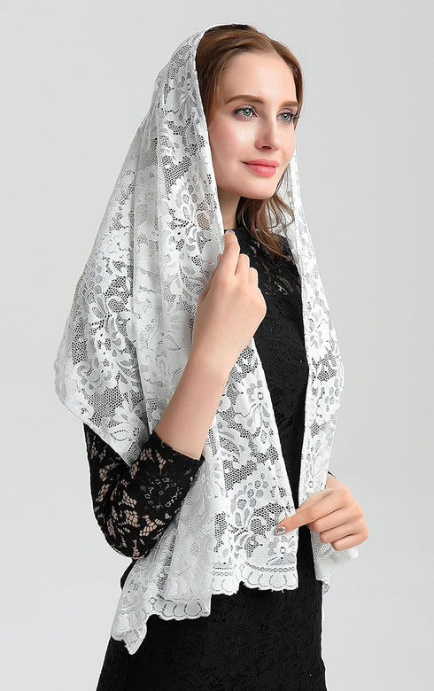 Leimandy Rectangular Long Chapel Veil for Women - Mantilla Catholic Church and Orthodox Veil V25...