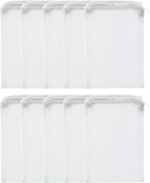 ALEGI 10 pcs Aquarium Filter Media Bags with Zipper, Mesh Reusable Bags for Aquarium Filter Media (6" x 4")...
