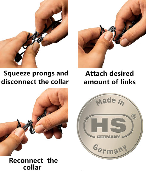 Herm Sprenger – Black Stainless Steel Additional Prong Links for Herm Sprenger Ultra-Plus Dog Training Collar - for Small Medium Large Dogs - Made...