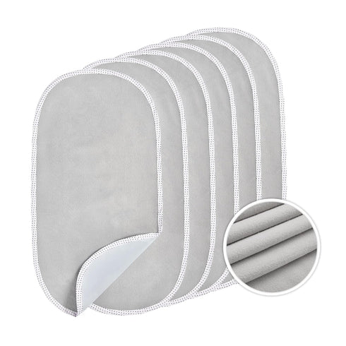 TILLYOU Changing Pad Liners 6PK - Waterproof Flannel Cotton, 27" x 13" - Perfect for Baby Diaper Changing Needs, Gray...