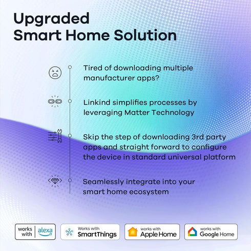 Linkind Matter Smart RGBTW Bulb,1100LM 75W Smart Light Bulbs, Work with Alexa/Apple Home/Google Home/SmartThings, LED Color Changing Bulbs Music S...