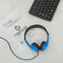 Egghead Heavy-Duty Kids' Stereo Headphones with Padded Ear Cups and 4' Cord, Adjustable Tangle-Free Stereo School Headphones, Blue...