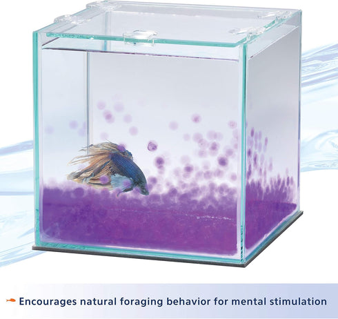 Aqueon Pure Betta Beads, Purple...