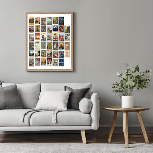 Posterizer 1 pcs-Miniature Vintage Travel Posters- India-New Mexico-Holiday Poster Collection-Gift for Men Women Entrepreneur Teens - UNFRAMED Wal...