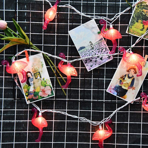 SUNSGNE Pink Flamingo Lights - Pink Party String Lights - Cute Fun Flamingo Decor for Indoor Home Bedroom Birthday...