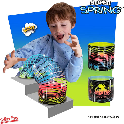 Super Spring - Ocean from Deluxebase. 2.5 Inch Sealife Rainbow Spring Toy. Sealife Slinky Toy and Rainbow Fidget Toy. Great Educational Toys, Gift...