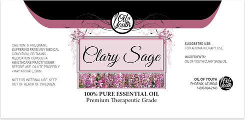 Oil of Youth Essential Oils 8oz - Clary Sage Essential Oil - 8 Fluid Ounces - Clary Sage Oil - Clary Sage Essential Oil Therapeutic Grade...