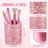 Sabary 8 Pcs Ballpoint Pens with Pen Holder for Desk Metal Crystal Diamond Pen Glitter Pencil Holder Fancy Pens Black Ink Bling Desk Organizer for...