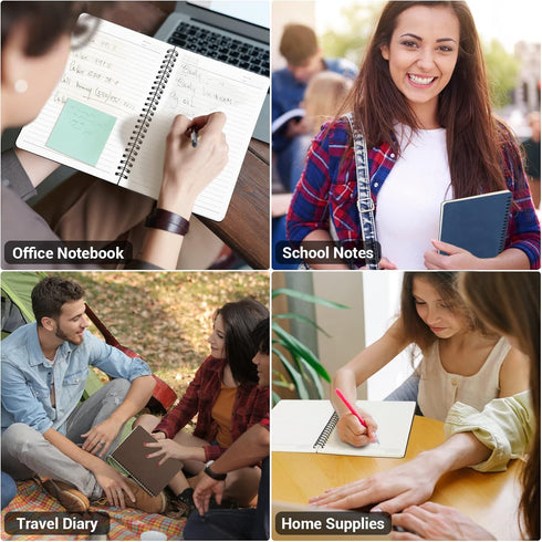 EUSOAR College Ruled Spiral Notebook, A5 3packs 5.5"X8.3" 120 Pages Lined Travel Writing Journal, Memo Notepad Sketchbook, Students Office Busines...