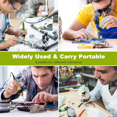 Soldering Iron Kit, Smart OLED Soldering Pen Kit, Mini Portable Solder Iron with Universal Solder Tip, Stand, Solder Wire, 356-896? 3S Fast Heatin...