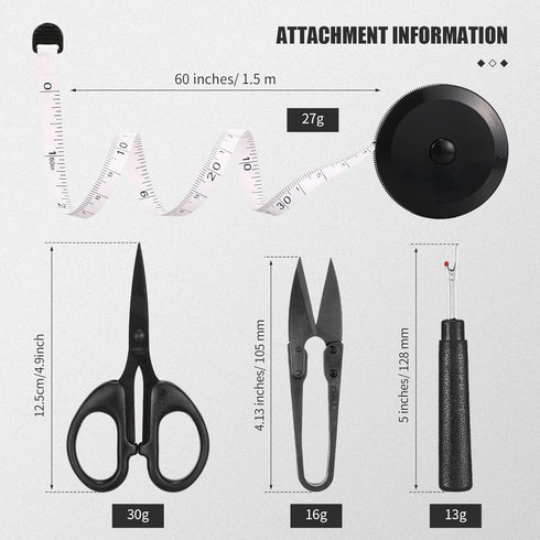 9 Inch Fabric Scissors Tailor Sewing Shears for Fabric Cutting Heavy Duty Tailor Scissors for Quilting Sewing and Dressmaking with Tape Measure, T...