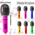 6 Pieces Inflatable Microphones (Random Colors) Birthday Party Decorations 9.8 Inches Inflatable Cosplay Microphone - Back To 80s 90s Birthday Par...